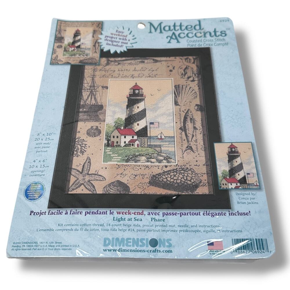 Vintage Dimensions 6924 Matted Accents Counted Cross‎ Stitch Light At Sea
